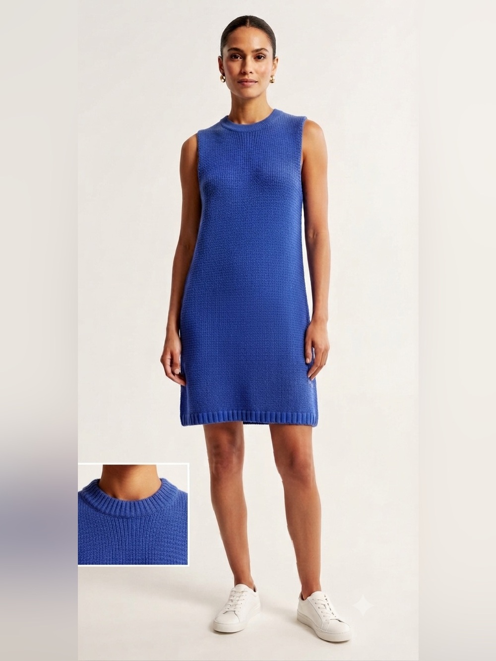 Zara GUC Vibrant Royal Blue 
Sleeveless, Mock neck Knit Dress
Not flimsy size M